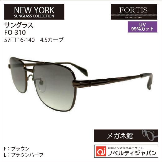 【UVカット99％】印刷込みFOETISオプチカル高級ラインサングラス（FO-310）ニューヨークコレクション