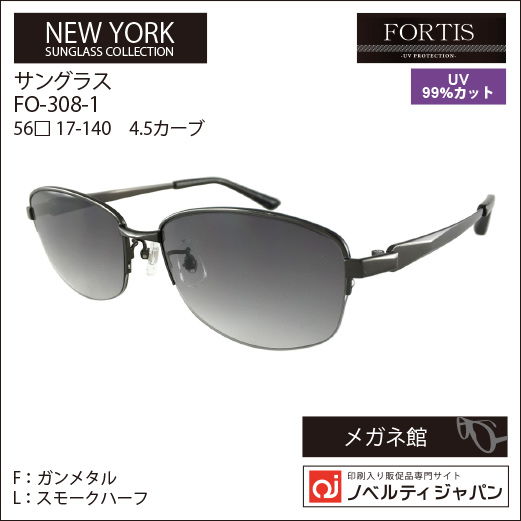 【UVカット99％】印刷込みFOETISオプチカル高級ラインサングラス（FO-308）ニューヨークコレクション