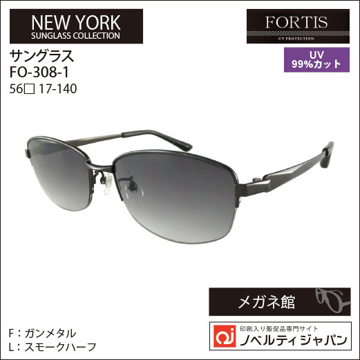 【UVカット99％】印刷込みFOETISオプチカル高級ラインサングラス（FO-308）ニューヨークコレクション