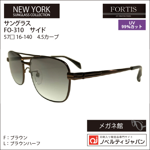 【UVカット99％】印刷込みFOETISオプチカル高級ラインサングラス（FO-310）ニューヨークコレクション