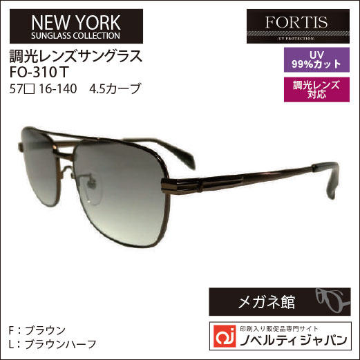 【UVカット99％】【調光】印刷込みFOETISオプチカル高級ラインサングラス（FO-310T）ニューヨークコレクション
